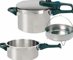 Töpfe|ELO Schnellkochtopf Praktika Plus XL 5tlg. Silber