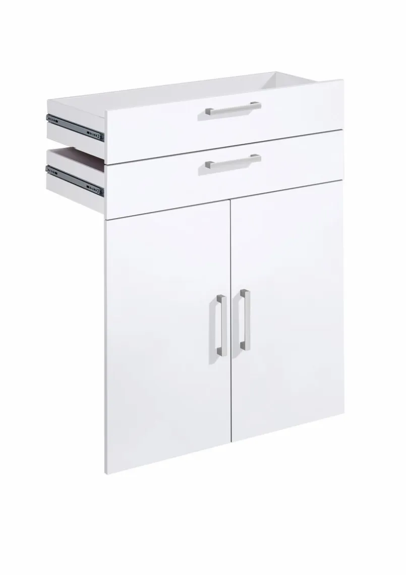 FMD Büroschränke & Regale|Büromöbel-Serien-Schrankzubehör-Set Calvia Weiß