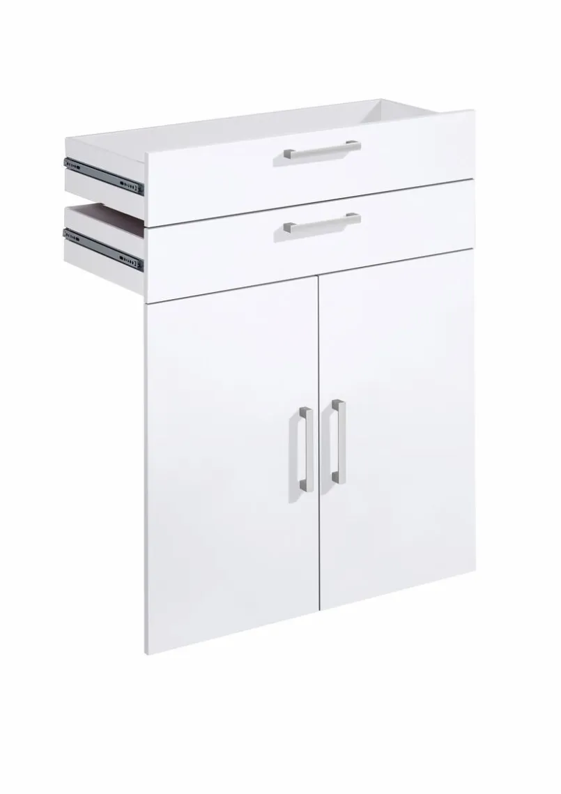 FMD Büroschränke & Regale|Büromöbel-Serien-Schrankzubehör-Set Calvia Weiß