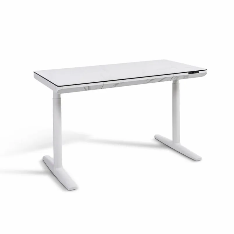 Schreibtische|BOOOM Schreibtisch elektrisch Avila 140 x 70 cm Weiß