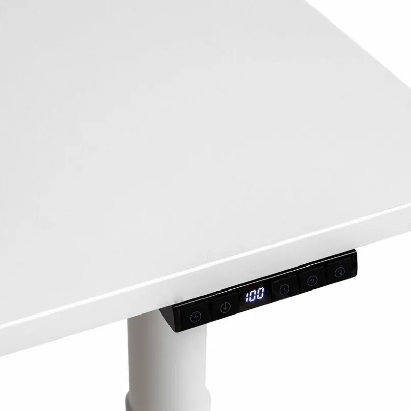 Schreibtische|BOOOM Schreibtisch elektrisch Cordoba 160 x 80 cm Weiß