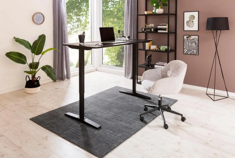 Schreibtische|BOOOM Schreibtisch elektrisch Sintra 150 x 70 cm Schwarz
