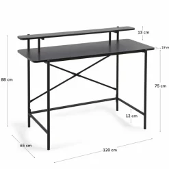 Schreibtische|Kave Home Schreibtisch Galatia Schwarz