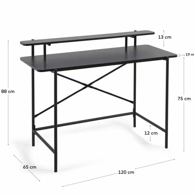 Schreibtische|Kave Home Schreibtisch Galatia Schwarz