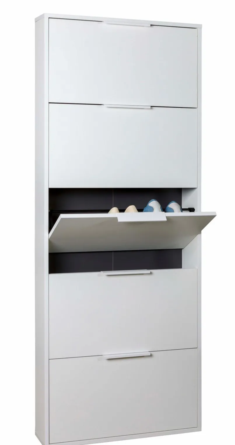 Composad Schuhschränke-Schuhkipper Espresso Weiß / Hochglanz