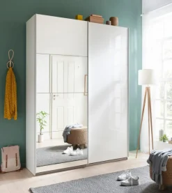 Kinderzimmer Schränke|Kinderzimmer Schränke|Composad Schwebetürenschrank Systema 150 x 223 cm Weiß / Hochglanz