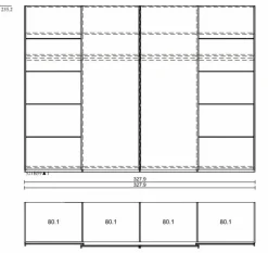 Schwebetürenschrank Burgos 330 x 236 cm<CASEDO New