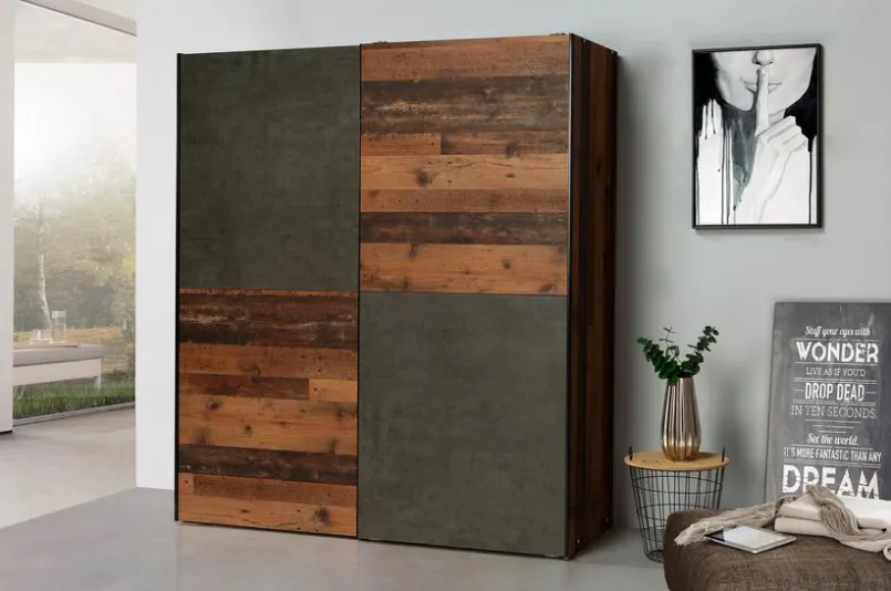 Schwebetürenschrank Dederik 170 x 200 cm<FORTE Best