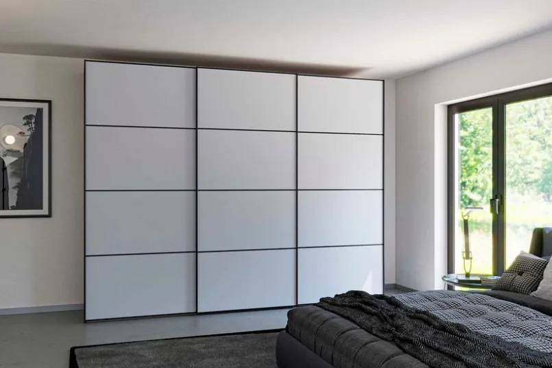 Jutzler Kleiderschränke-Schwebetürenschrank Liventio 300 x 236 cm Hellgrau