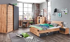 WIMEX Kinderzimmer Schränke|Kinderzimmer Schränke-Schwebetürenschrank Liverpool 180 x 198 cm Eiche