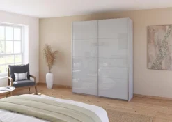rauch ORANGE Kleiderschränke-Schwebetürenschrank Quadra 181 x 229 cm Seidengrau