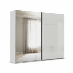 rauch ORANGE Kleiderschränke-Schwebetürenschrank Quadra 271 x 229 cm Seidengrau