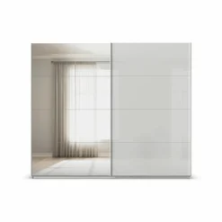 rauch ORANGE Kleiderschränke-Schwebetürenschrank Quadra 271 x 229 cm Seidengrau