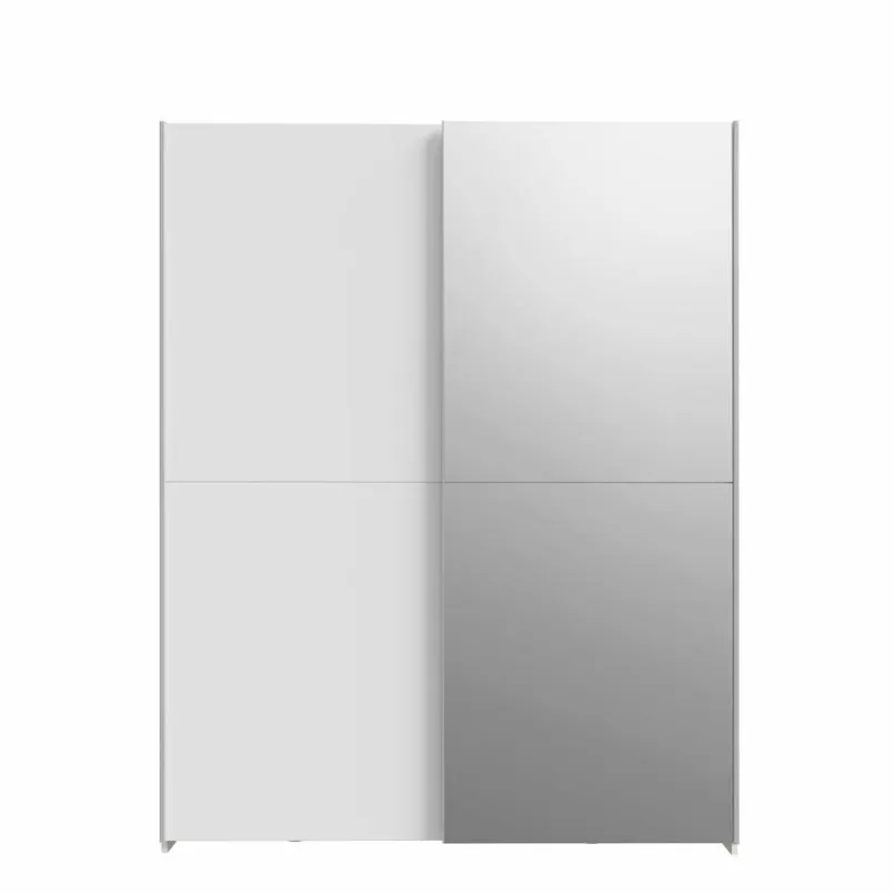 FORTE Kleiderschränke-Schwebetürenschrank Schach&Matt 150 x 190 cm Weiß