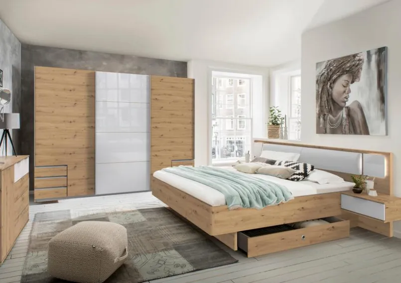 WIMEX Kleiderschränke-Schwebetürenschrank Valencia 270 x 208 cm Artisan-Eiche
