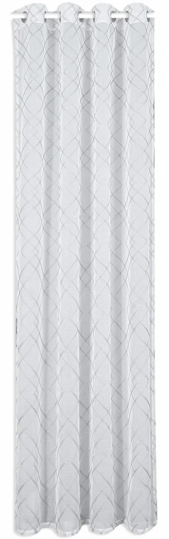 Vorhänge & Gardinen|Fürstenhof Ösenschal Irene 135 x 245 cm Silber