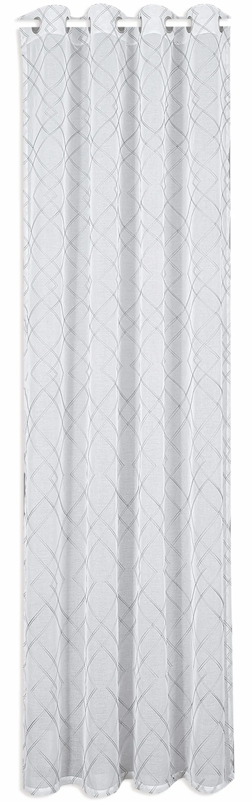 Vorhänge & Gardinen|Fürstenhof Ösenschal Irene 135 x 245 cm Silber