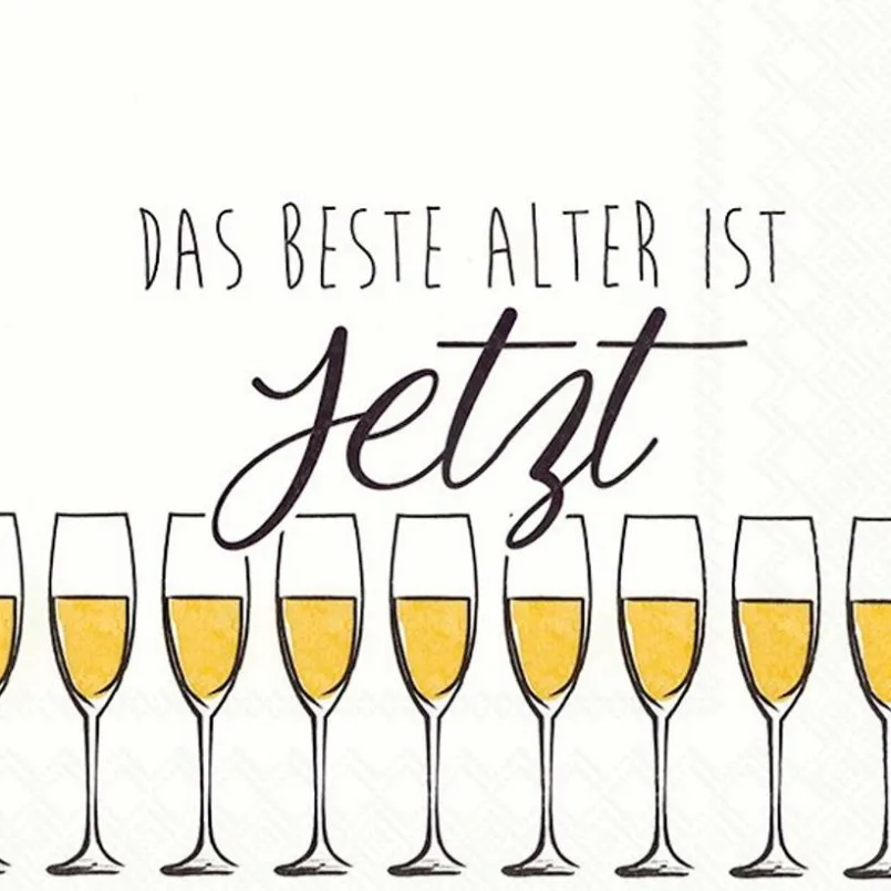 Tischwäsche|Tischwäsche| Serviette Das beste Alter 20tlg. Gold