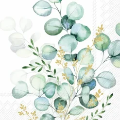 Tischwäsche|Tischwäsche-Serviette Eucalyptus Bouquet 20tlg. Grün