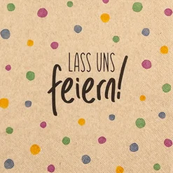 Tischwäsche|Tischwäsche| Serviette Lass uns feiern 20tlg. Bunt