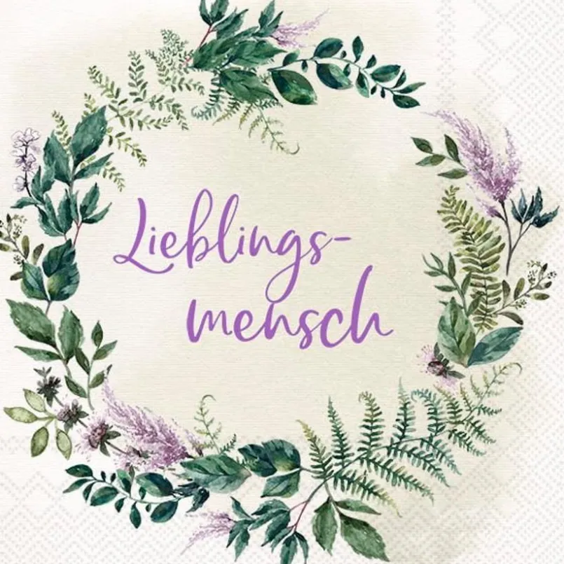 Serviette Lieblingsmensch 20tlg.< Hot