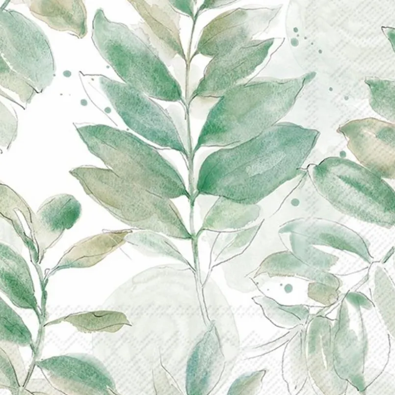 Tischwäsche|Tischwäsche-Serviette Soft Petal Leaves 20tlg. Grün