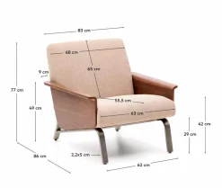 Sessel|Kave Home Sessel Amsen Hellbraun