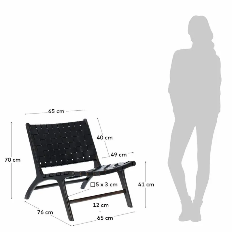 Kave Home Sessel-Sessel Calixta Schwarz