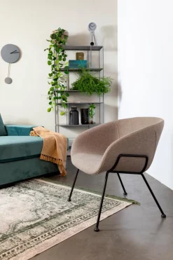 Stühle|Zuiver Sessel Feston Grau / Schwarz