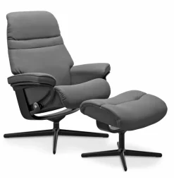 Sessel|STRESSLESS Sessel mit Hocker Sunrise Cross *Aktion* Batick Grey