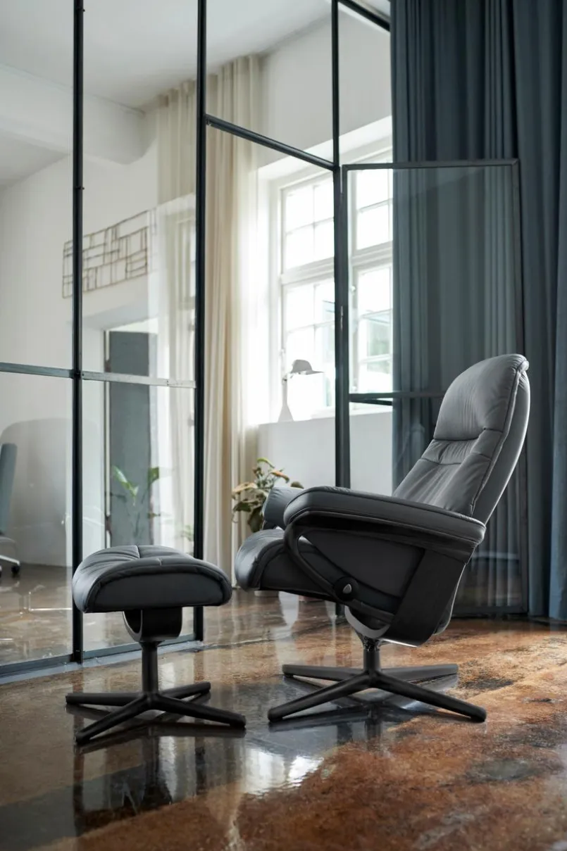 Sessel|STRESSLESS Sessel mit Hocker Sunrise Cross *Aktion* Batick Grey
