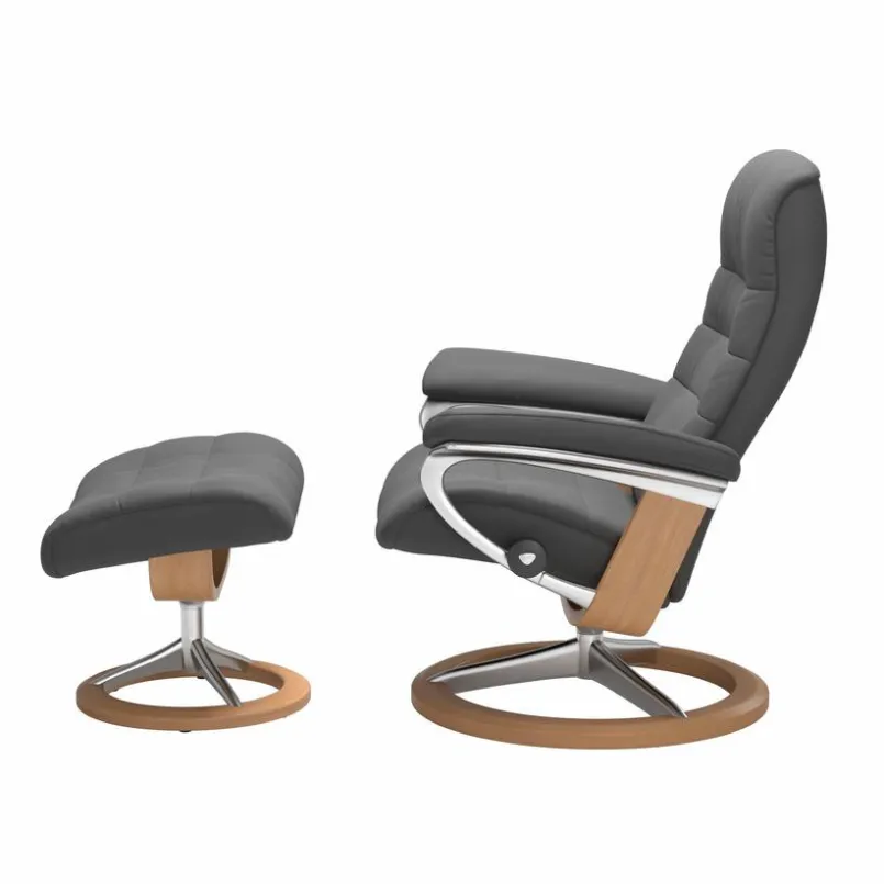 Sessel|STRESSLESS Sessel mit Hocker M Opal Signature Grey