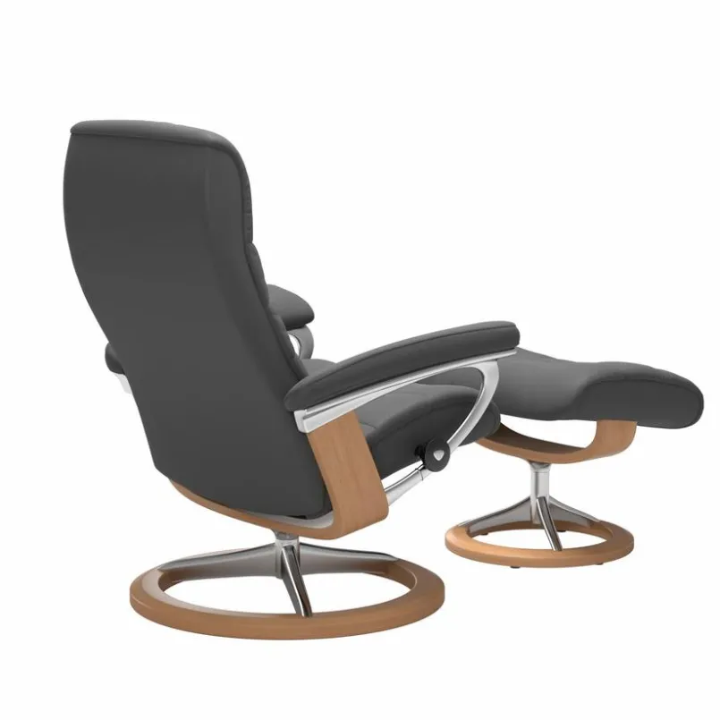 Sessel|STRESSLESS Sessel mit Hocker M Opal Signature Grey