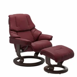 STRESSLESS Sessel-Sessel mit Hocker Reno Classic Batick Bordeaux