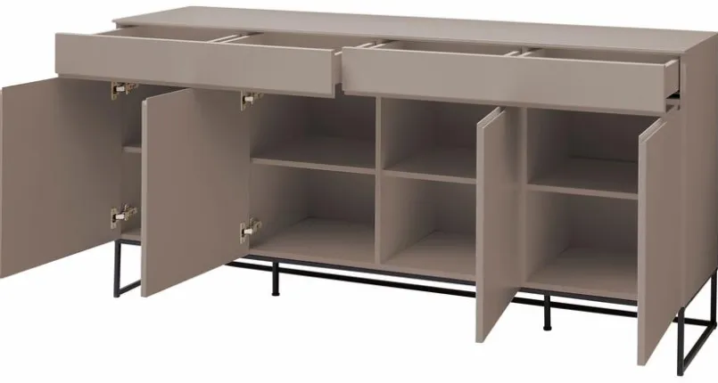 Wohnconcept Kommoden-Sideboard Saposa Basalt