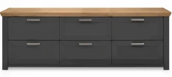 Kommoden|set one by Musterring Sideboard York Graphit / Eiche