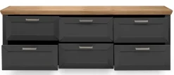 Kommoden|set one by Musterring Sideboard York Graphit / Eiche