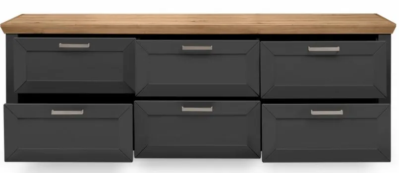 Kommoden|set one by Musterring Sideboard York Graphit / Eiche