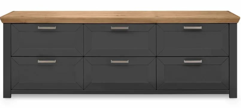 Kommoden|set one by Musterring Sideboard York Graphit / Eiche