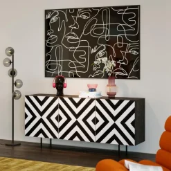 KARE DESIGN Kommoden-Sideboard Arctic 87181 Schwarz / Weiß