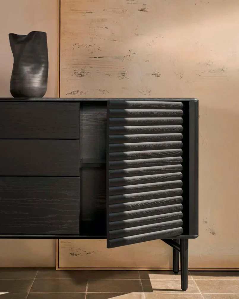DAHEIM Kommoden-Sideboard Lenon Schwarz