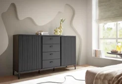 Wójcik Kommoden-Sideboard Lusaka Schwarz