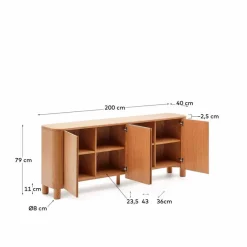 Kommoden|Kommoden|Kave Home Sideboard Salaya Eiche