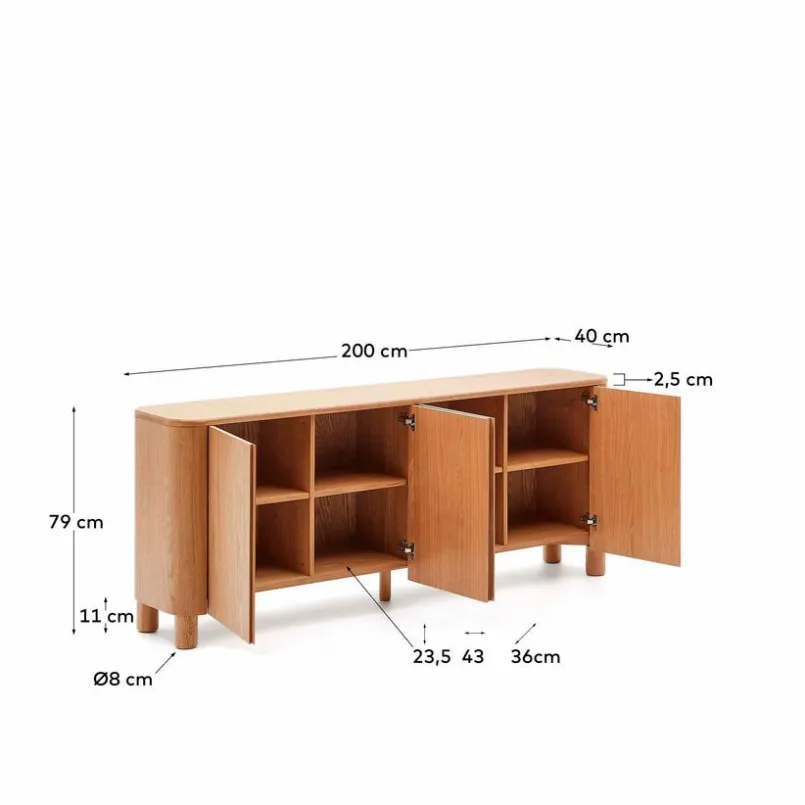 Kommoden|Kommoden|Kave Home Sideboard Salaya Eiche