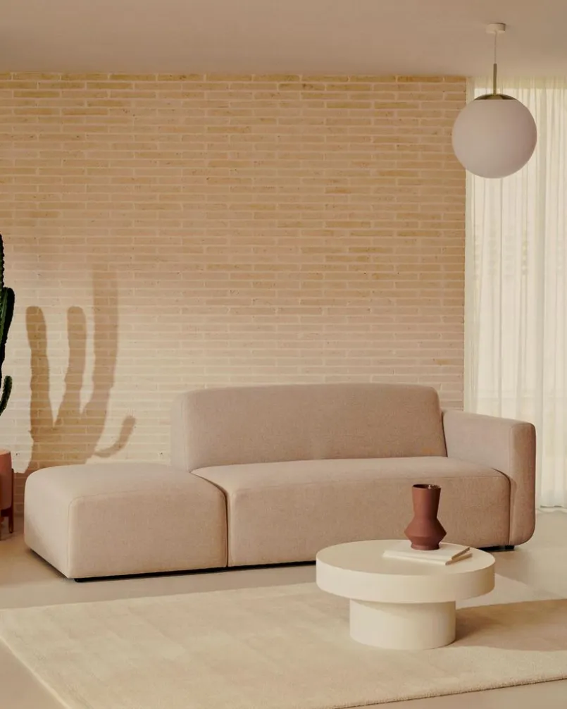 Sofas & Couches|Kave Home 2-Sitzer mit Anstellhocker Neom Beige