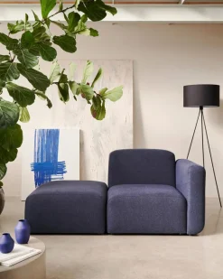Sofas & Couches|Kave Home 1-Sitzer mit Anstellhocker Neom Blau
