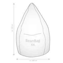 Sitzsäcke|Sitting Point Sitzsack Beanbag Brava XXL Anthrazit