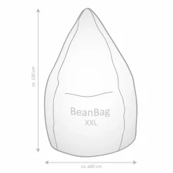 Sitting Point Sitzgelegenheiten|Sitzgelegenheiten-Sitzsack Beanbag Shara XXL Beige