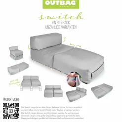 Outbag Outdoor-Sitzsäcke-Sitzsack Switch Plus Schwarz