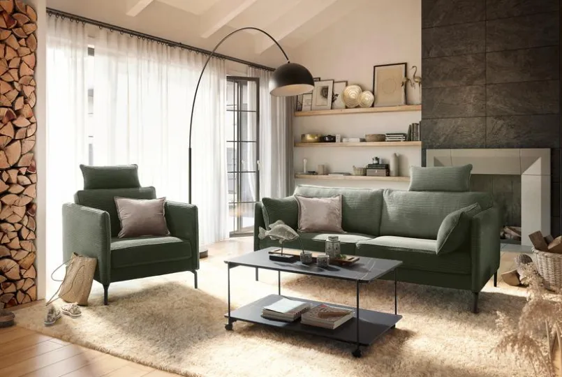 BOOOM Sofas & Couches-Sofa Brandon Winter Moss